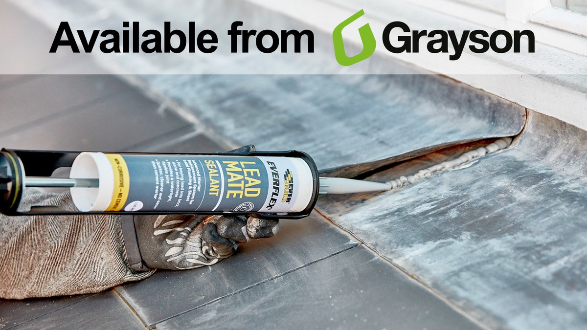 GraysonGBLtd's tweet photo. A low modulus, neutral cure sealant specifically designed to give exceptional adhesion to soft metals such as lead, brass etc. To order from Grayson call: 08448 50 40 50
#construction #everbuild #everflex #leadmate #sealant @everbuild https://t.co/ssGPAEeXKr