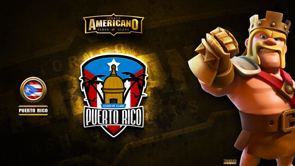 TORNEO AMERICANO DE CLASH OF CLANS TIENE EL AGRADO DE PRESENTAR A LA SELECCIÓN DE PUERTO RICO 🇵🇷🇵🇷🇵🇷

OFICIALMENTE INSCRITOS A PARTICIPAR EN LA PRIMERA EDICIÓN 👏🏼👏🏼👏🏼

@PUERTORICO_CWC