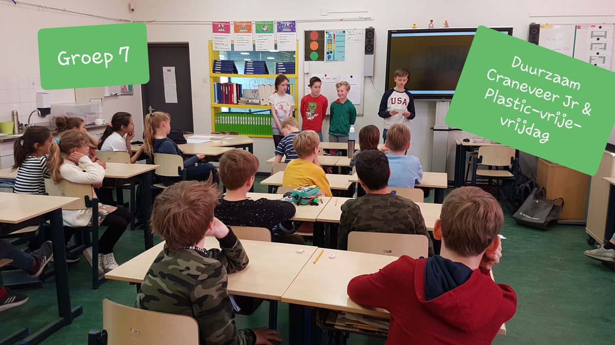 DuurzaamCranev's tweet photo. #PlasticVrijeVrijdag komt eraan!
Vandaag heeft het Duurzaam Craneveer Jr team #DCJr ruim 180 kinderen bereikt met een interactieve presentatie en zelf-gemaakte film in 3 leslokalen op De zYp in Arnhem.
Donderdag zijn ze bij groepen 5 t/m 6!
Dank aan @CANinterreg & @ArnhemAan https://t.co/HHegN6tPGl