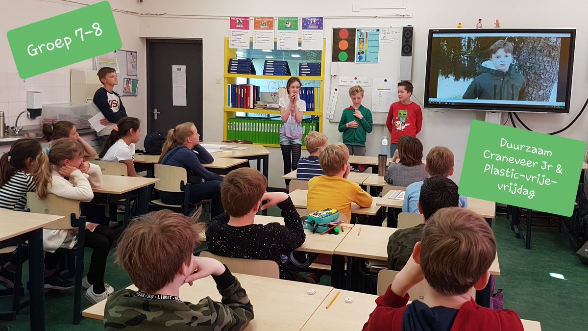 DuurzaamCranev's tweet photo. #PlasticVrijeVrijdag komt eraan!
Vandaag heeft het Duurzaam Craneveer Jr team #DCJr ruim 180 kinderen bereikt met een interactieve presentatie en zelf-gemaakte film in 3 leslokalen op De zYp in Arnhem.
Donderdag zijn ze bij groepen 5 t/m 6!
Dank aan @CANinterreg & @ArnhemAan https://t.co/HHegN6tPGl