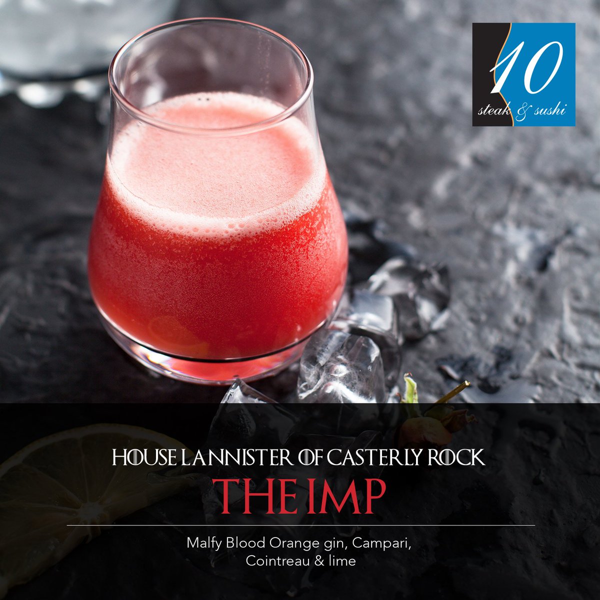 Winter is here and it brought cocktails! Join us all week to enjoy Game of Thrones inspired drinks at all Chow Fun Food Group locations #tensteakandsushi #gameofthrones #got #winterishere #forthethrone