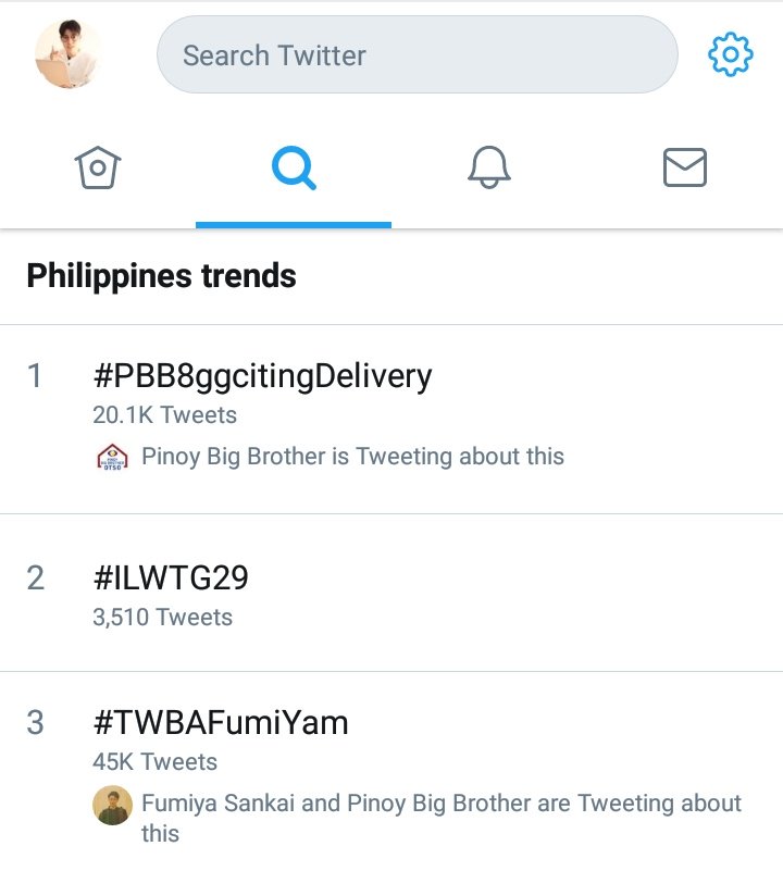 toomanybandsx's tweet photo. We are trending nationwide on the 3rd spot. Grabee. <3

@fumfumfum3
@gucong_yamyam

#TWBAFumiYam https://t.co/y05ASruWoW