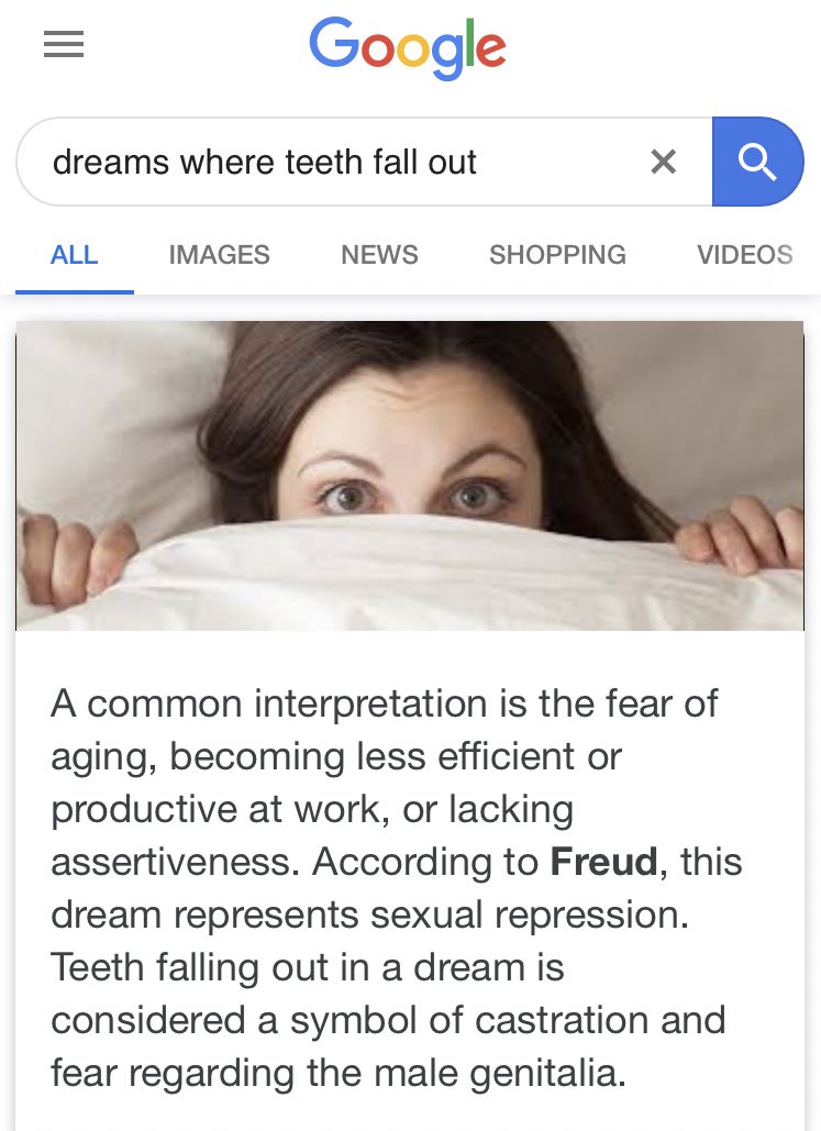 photo Teeth Falling Out Dream Meaning Freud shoe on twitter i literally have a