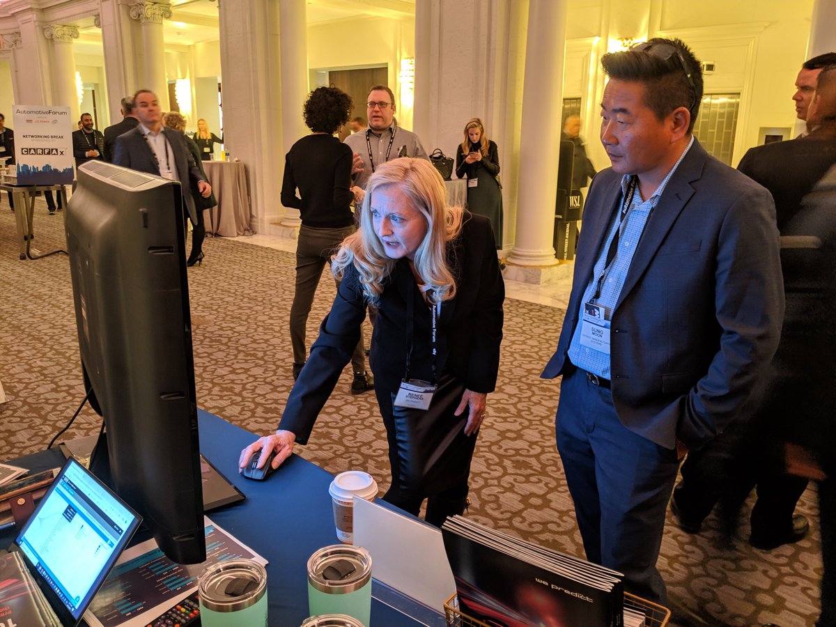 JTews22's tweet photo. We Predict is giving demos of Deepview at the #@JDPower #@NADAUpdate #AutoForum19 in NYC. https://t.co/iHlf7jejK2