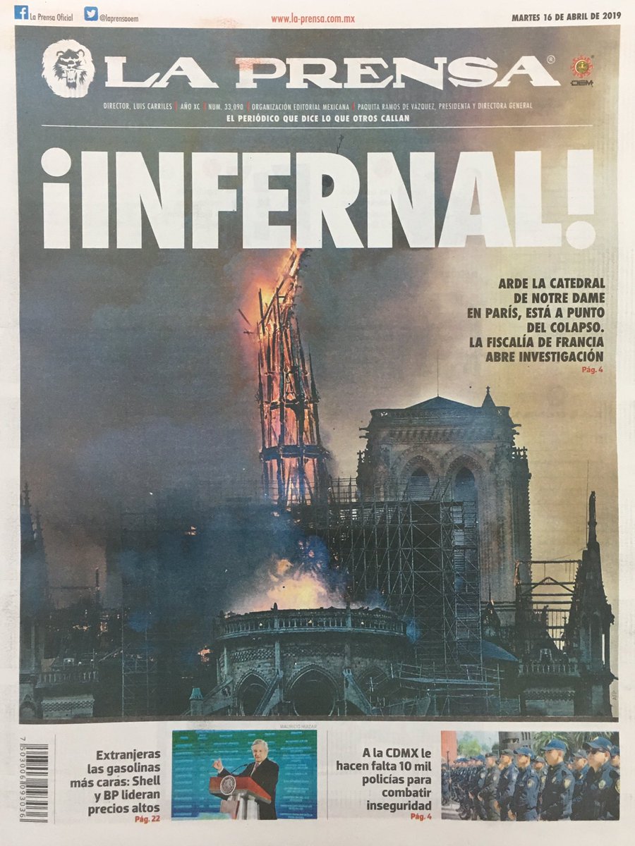 Villasana10's tweet photo. Encuentra hoy en @laprensaoem la información de #NotreDameEnLlamas y recuerda leer la #Opinion de
#TXTUALes
Educación ¿por decreto? vía @Villasana10 ⬇️
https://t.co/Kn8UZtiQeI https://t.co/ZQK4tuHHpU