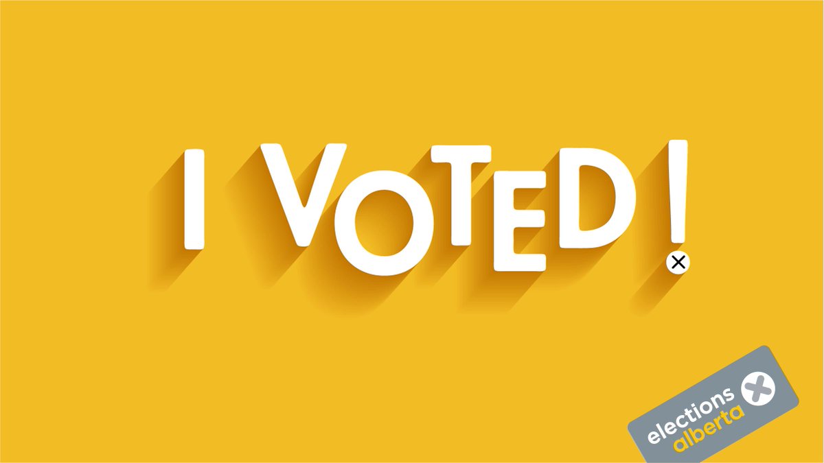 It's Election Day in #Alberta! 📣 Let others know that you made your voice heard and remind them to get out and vote! 

Polls will be open tonight until 8:00 PM. Find your designated polling station here 👉 bit.ly/AB-ElectionDay 

#ChooseYourAlberta #abvote #ableg #abpoli