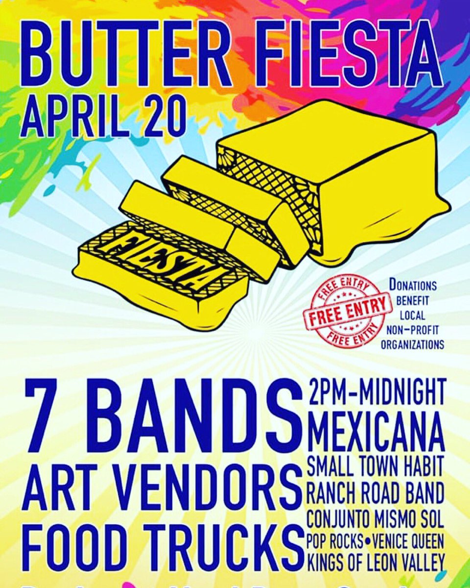 VoteSalenaD2's tweet photo. Join us this Saturday for #ButterFiesta! We’ll have a booth with our t-shirts and signs available. Come by and say hello and listen to a great line-up of bands. #FiestaSA #VoteSalenaD2 #DistrictSA #SATX #EastsideSA https://t.co/MAKTYCSmZL