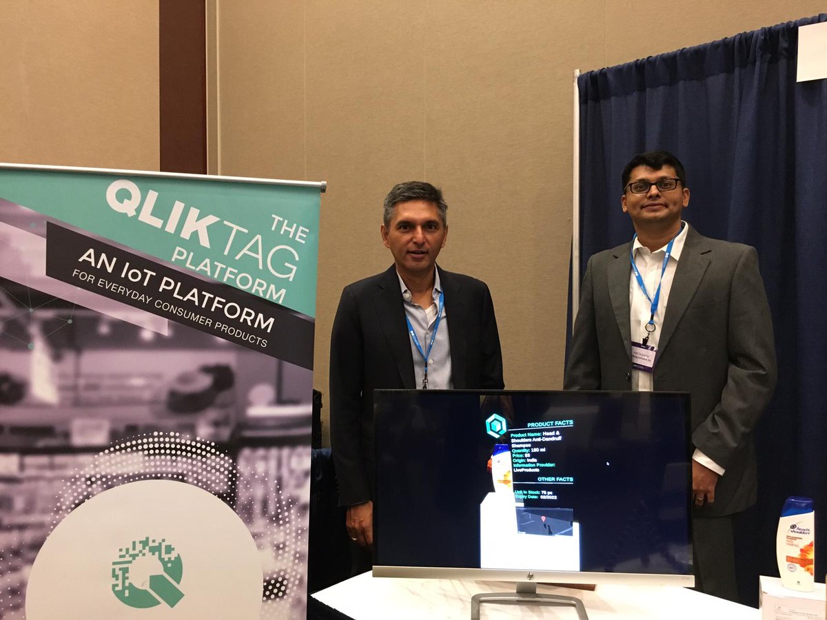 Generis_Pack's tweet photo. Visit @qliktag at booth 8 to learn how their enabled connected #IntelligentPackaging can power product Track &amp; Trace applications &amp; more! #PackUS19 https://t.co/eQXJ2v2YMI