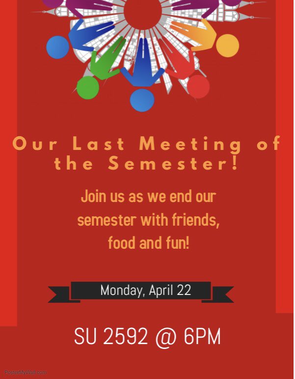 Save the date! Our semester is coming to an end but we still wanna have a good time! Hope to see y’all there! 😁