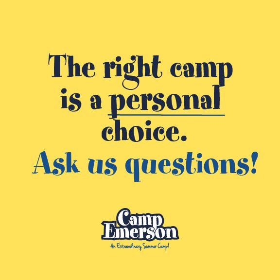 We think it's so important to pick a summer camp that is right for you. 
Get in touch! Ask us anything! 😃#campemerson #summercamp #overnightcamp #sleepawaycamp #summer2019 #allergyspecialists