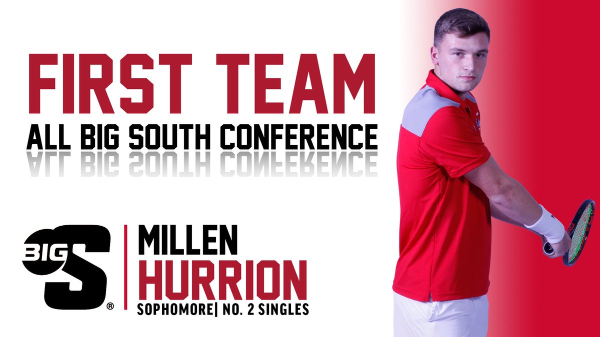 GWUMTEN's tweet photo. Millen Hurrion earned First-Team All-Big South Singles accolades #BigSouthMTEN #RunninBulldogs https://t.co/uxywkIyR6Z