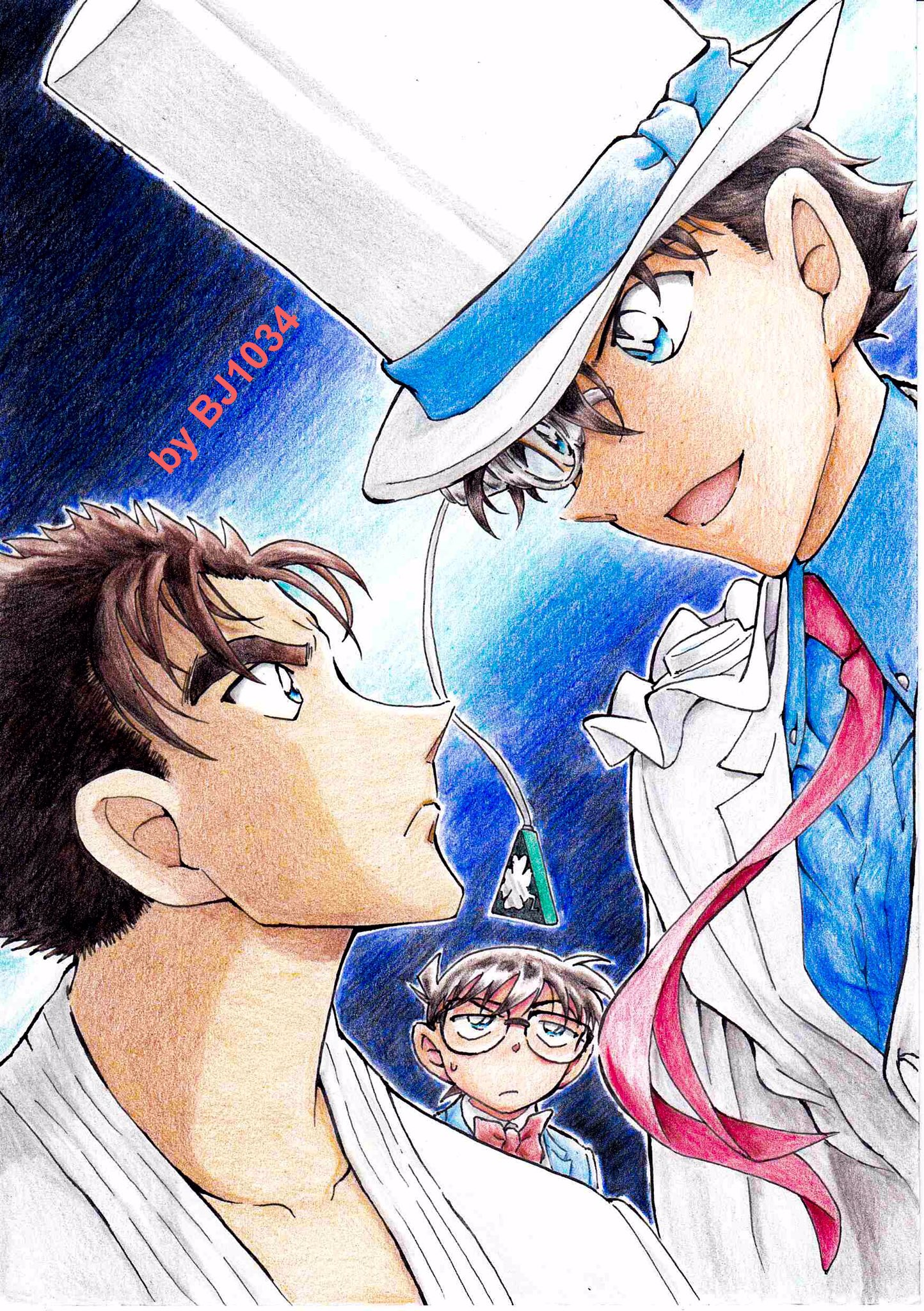 Bj1034 色鉛筆でコナンイラスト描いてます このカット難しかった それにたくさんの方が描いてらっしゃるし さらには公式まで でもせっかく描いたのでアップしときます 名探偵コナン 色鉛筆 色鉛筆画 色鉛筆イラスト Conan Detectiveconan