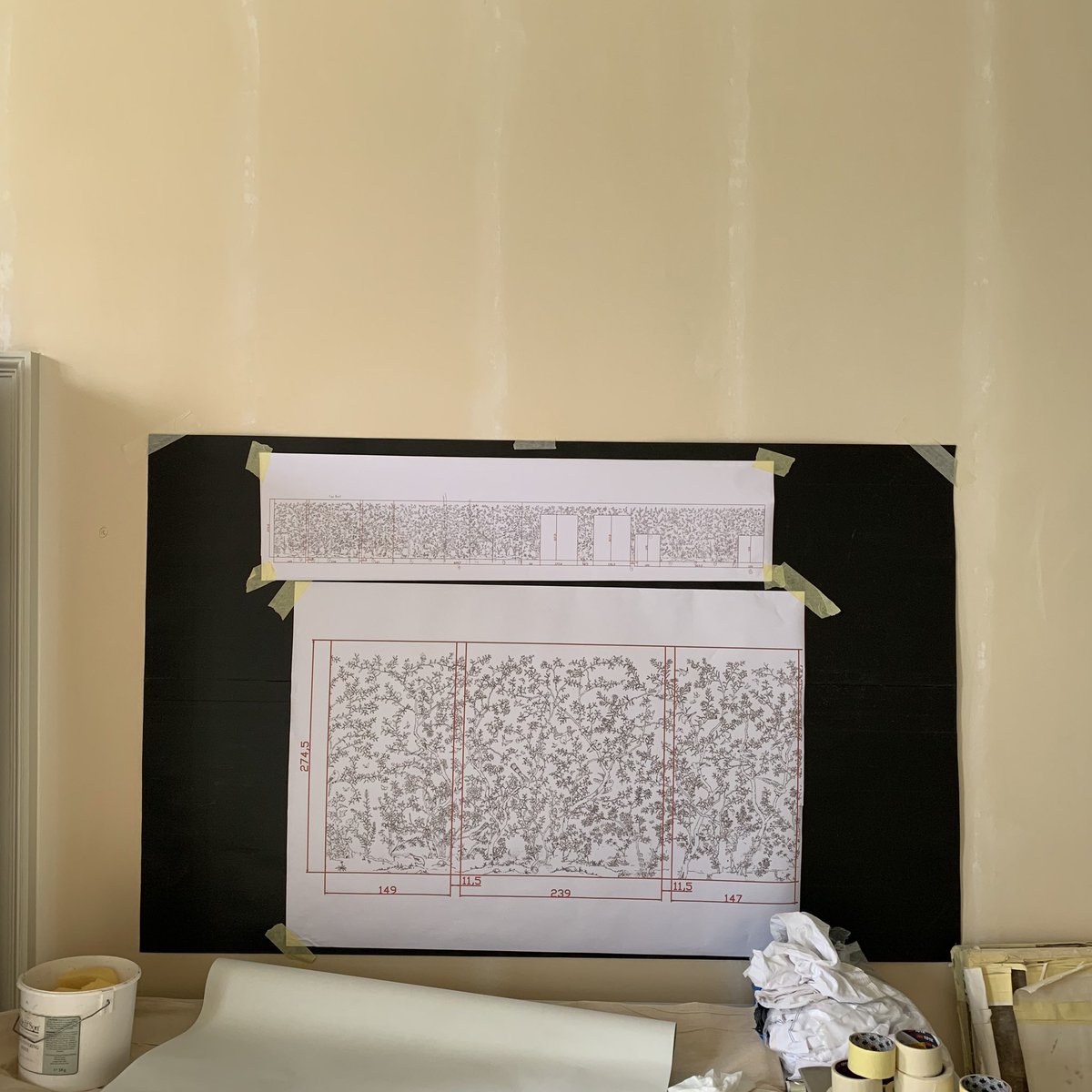 Panel 1 of 22.......#chinoiserie#silk#wallpaper