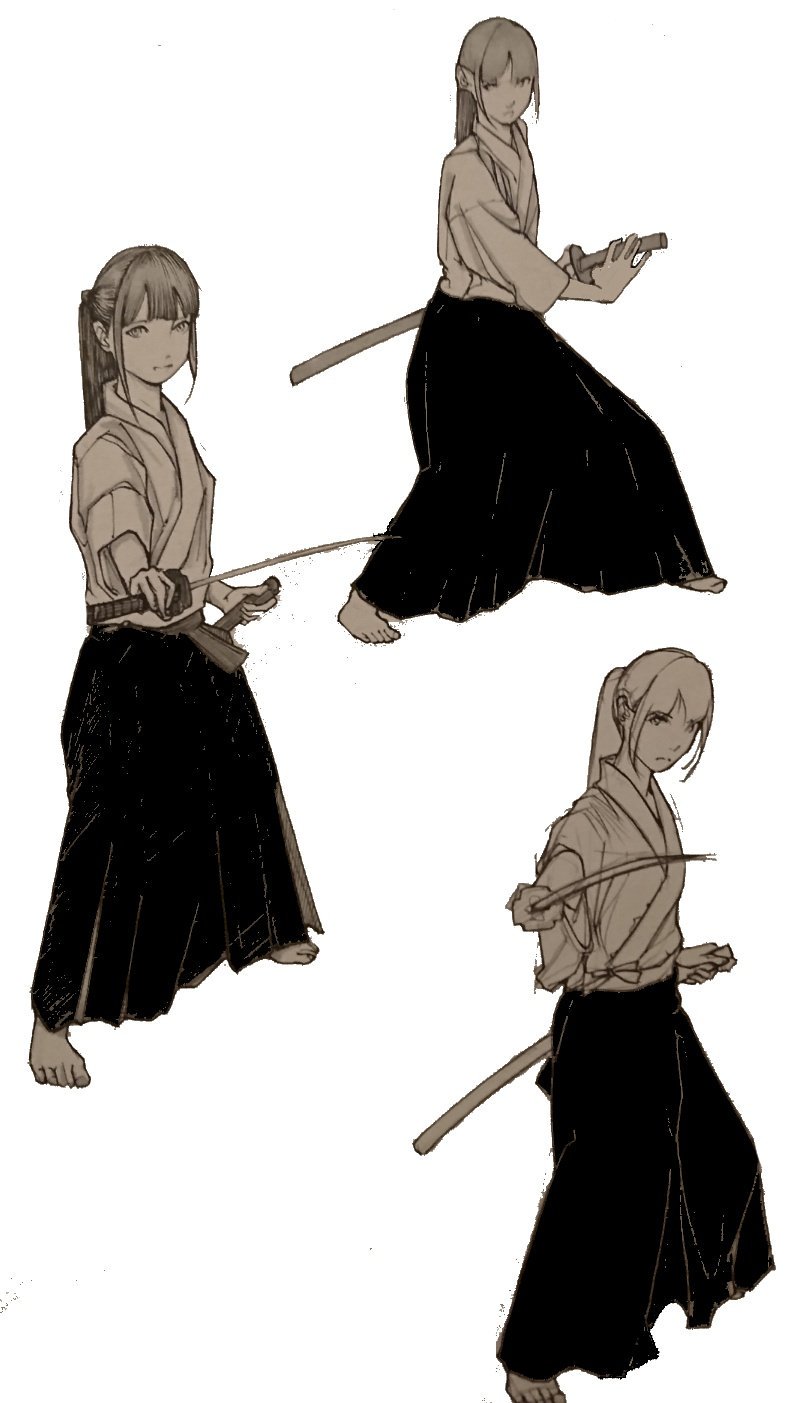 スーパードクターk Drawing Illustration 剣術 霞の構え ポニーテール 抜刀 ポニーテールと 抜刀 スーパードクターk Drawing Illustration 剣術 霞の構え ポニーテール 抜刀 ポニーテールと 抜刀