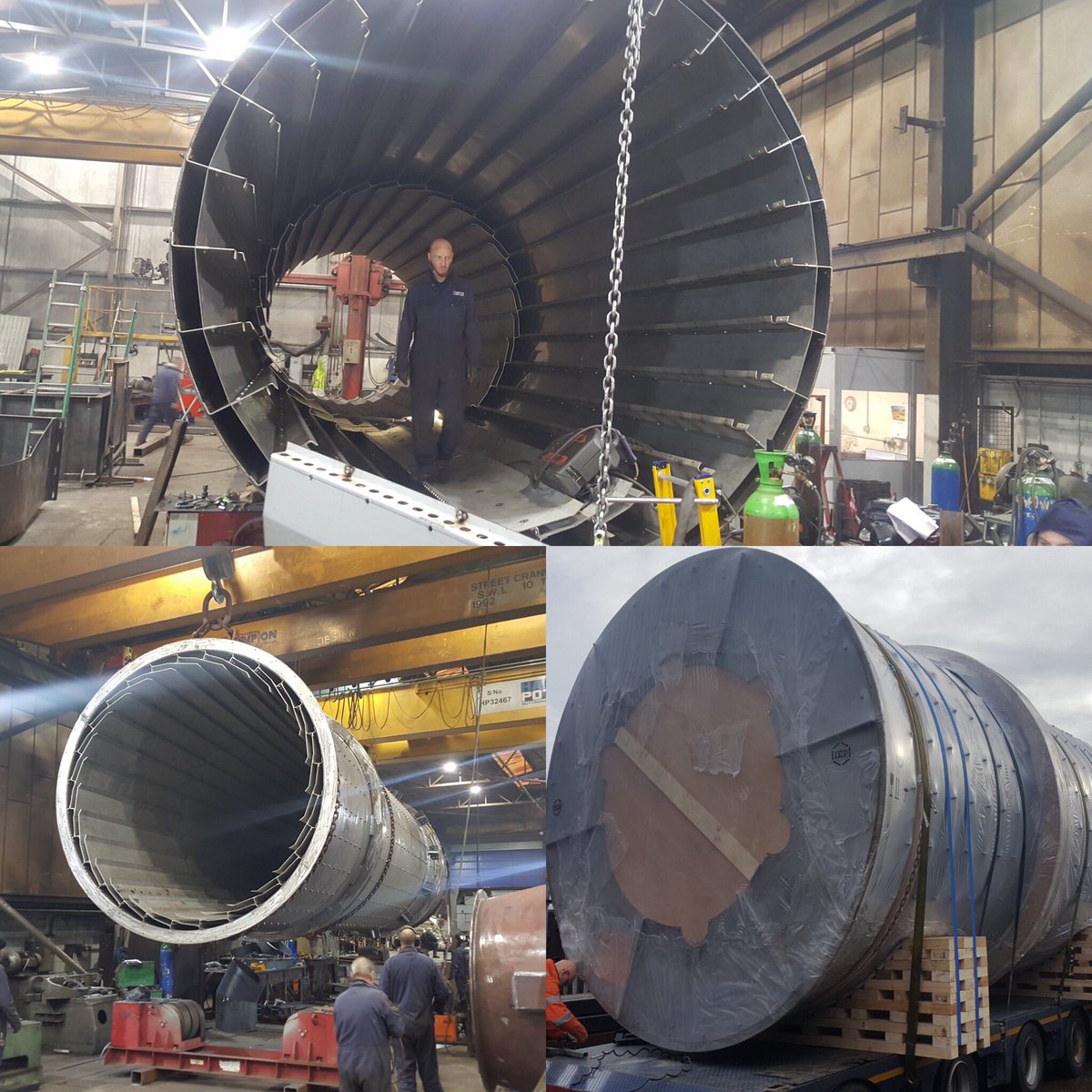 GoodmansWorks's tweet photo. Here is the new sugar dryer we manufactured and dispatched. It is up and running in Indonesia. The customer is very happy with the quality and accuracy of the dryer. This sugar dryer replaces a 20 year old dryer. #goodmanmetalworks #madeinthemidlands #manufacturinguk #Indonesia https://t.co/uG5EgI2cQq