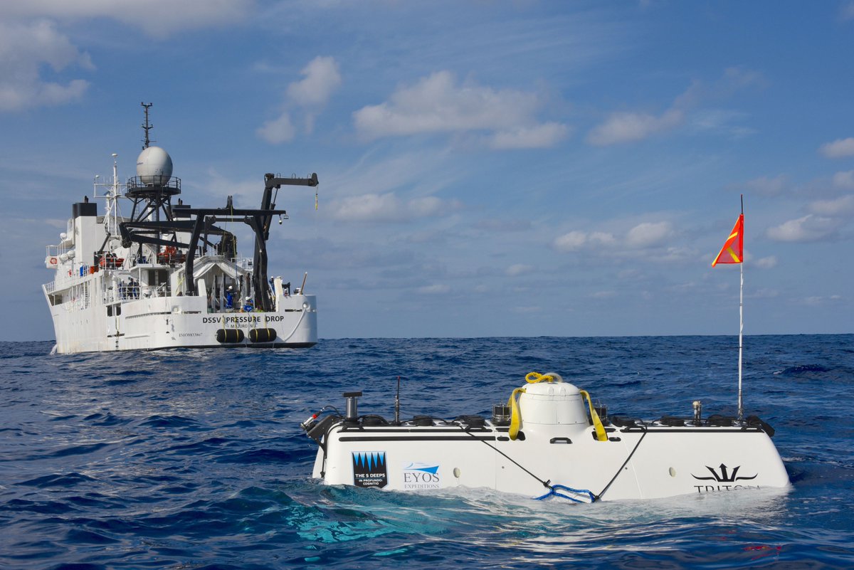ScienceChannel's tweet photo. Congrats to Victor Vescovo and the @FiveDeeps Expedition team on successfully reaching the deepest point of the #JavaTrench in the #IndianOcean, now measured at 23,596 ft. Next up, the #MarianaTrench.🌊🍾 #DeepPlanet #FiveDeeps https://t.co/wjS8R6oIGF