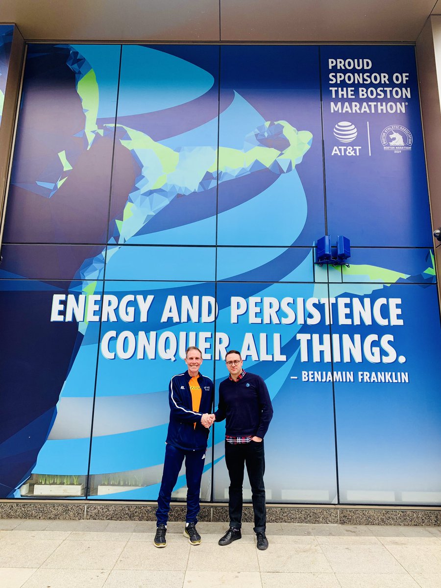 AdamDepierro's tweet photo. Met up with the man, the myth, the legend! Mike Beeman what an inspiration to all. Extremely happy to have him grace us with his presence at AT&amp;T boylston st. @David__Galligan @ATTBoylstonST @pnixnix @WilliamGStovall https://t.co/qbyHT4AVdA
