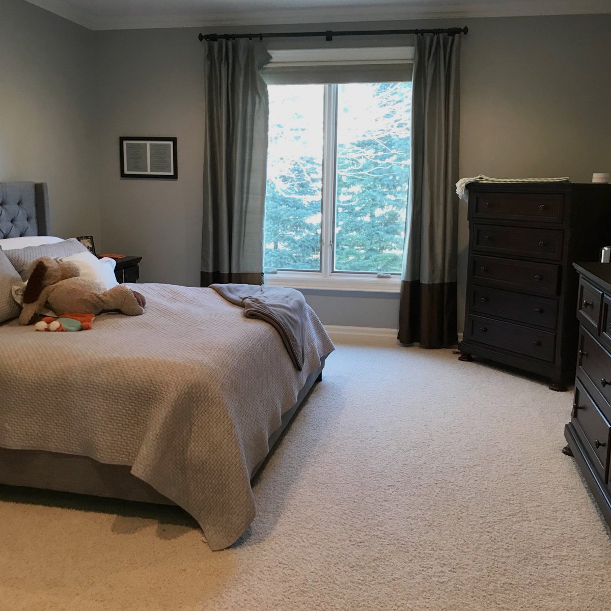 RimaDesignsLLC's tweet photo. Are you looking for a quick way to freshen up your bedroom for spring? By purchasing new #bedding and #curtains we gave this master a lighter and brighter feel with the essence of a luxury hotel. https://t.co/kBRIbadVZt
