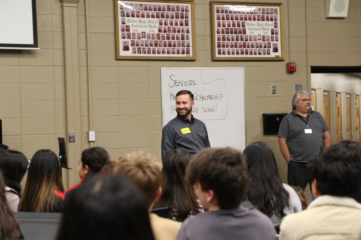 DPSschools's tweet photo. Luke Skylar McHan will serve as the new band director at Dalton High School starting this fall. You can meet Skylar tonight at DHS from 5-6 p.m. Read more here: https://t.co/p0r3r1dGkH https://t.co/hfaeKWX4zt