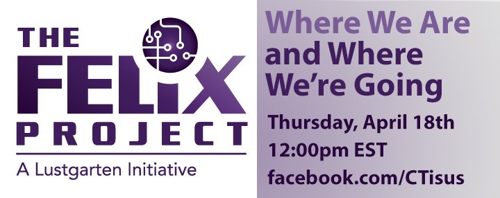 ctisus's tweet photo. We'll be live this Thursday at 12:00pm EST talking about The Felix Project (a @lustgartenfdn Initiative) https://t.co/v6tHYfHIhQ #ctisus #facebooklive https://t.co/9H6chImscI