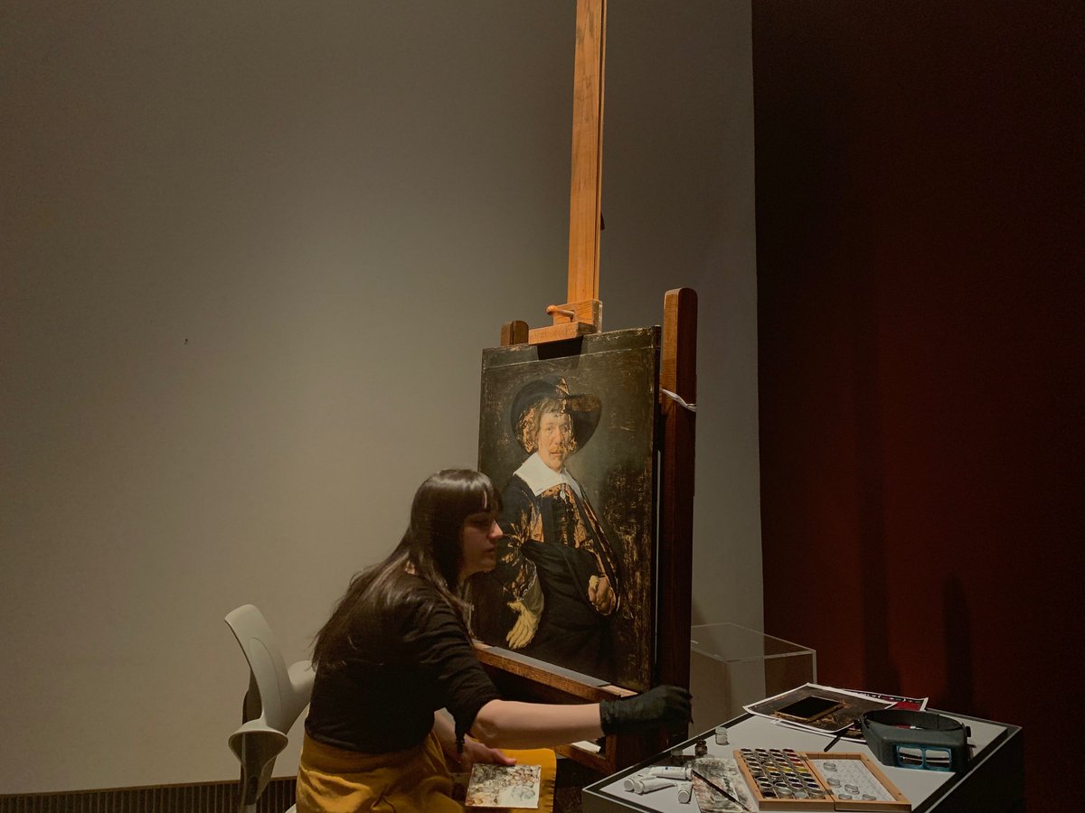 DIADetroit's tweet photo. If you haven’t had a chance to see Conservation Live, check out our Facebook story at 1PM today! Becca Goodman, Kress Fellow in Painting Conservation, will give a 10-minute talk about the process of treating “Portrait of a Man” by Jan Hals. #artconservation #BringBackJanHals https://t.co/8JMJskCGai