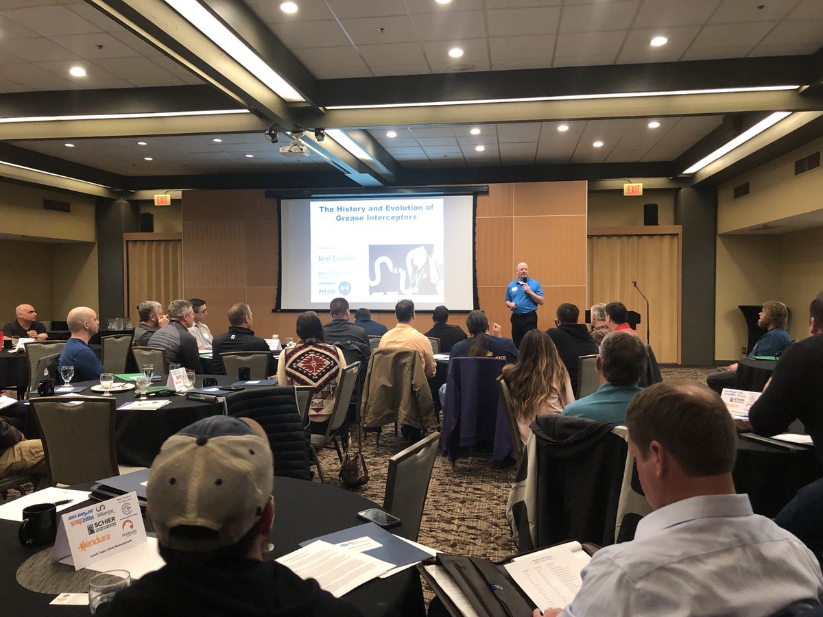 KenLoucks's tweet image. Western States Alliance FOG Forum 2019. Presentation on &quot;The History and Evolution of Grease Interceptors.&quot; 
#FOG #FatsOilsAndGrease #FOGControl #GreaseInterceptors #GreaseTraps #GreaseManagement