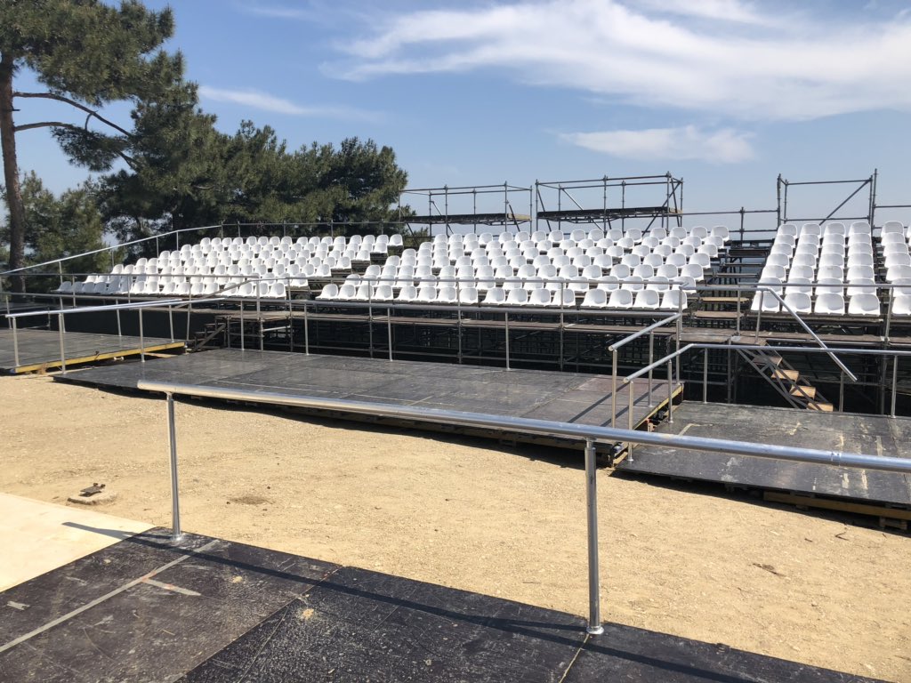 Infrastructure preparation for NZ Service at Chunuk Bair progressing well despite adverse weather. Our Memorial as always central to our commemoration but the nearby statue of Atatürk is a reminder that this was always Ottoman space during the battle <a href="/NZLainey/">Lainey 🌻</a> <a href="/HintonWendyNZ/">Wendy Hinton</a>