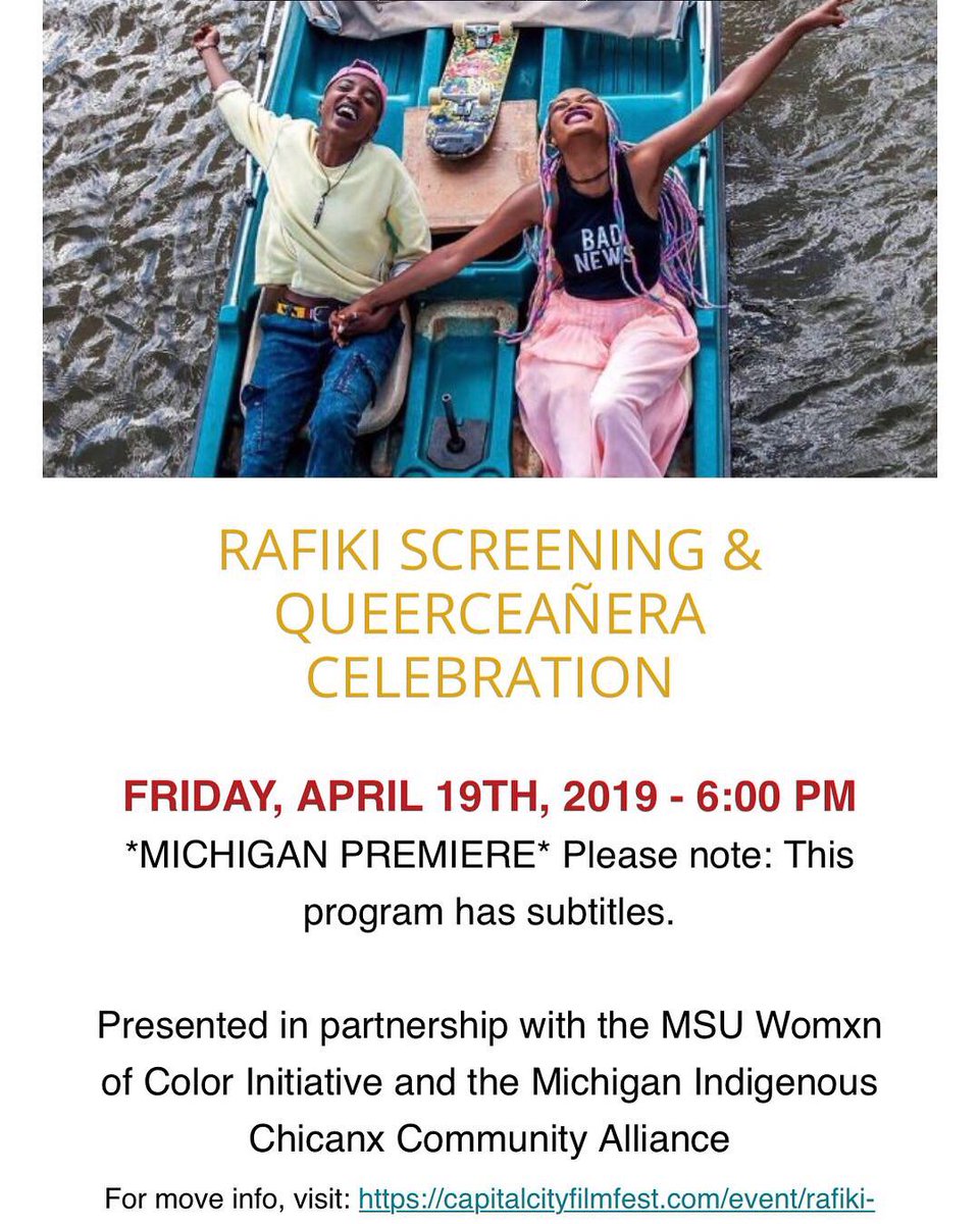 wocimsu's tweet photo. Join us this week for 2 incredible screenings at the Capital City Film Fest! Check out the flyers(attached) for more details! 

For more information about the Capital City Film Fest: https://t.co/PURug5YteE

#WOCIMSU https://t.co/Kpzpy1KfSp
