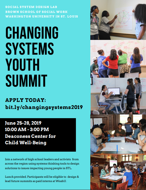 Registration is now open for the June 2019 Changing Systems Youth Summit, held at the Deaconess Center for Child Well-Being 💫 High school students in the St. Louis region: Apply Today! bit.ly/changingsystem… @skip_nv <a href="/deaconessfound/">Deaconess Foundation</a>