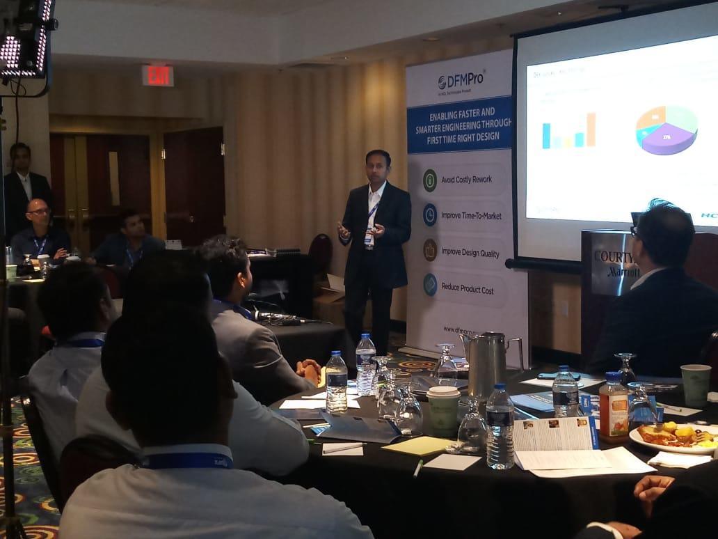 HCLGeometricPLM's tweet photo. Swadhin Bhide, Director Products &amp; Technologies at @hcltech delivering the keynote session at DFX INSIGHT 2019 in Detroit. He will be presenting the DFX Survey results shortly. #DFXINSIGHTS #DFXSurvey https://t.co/vfQM860EmV