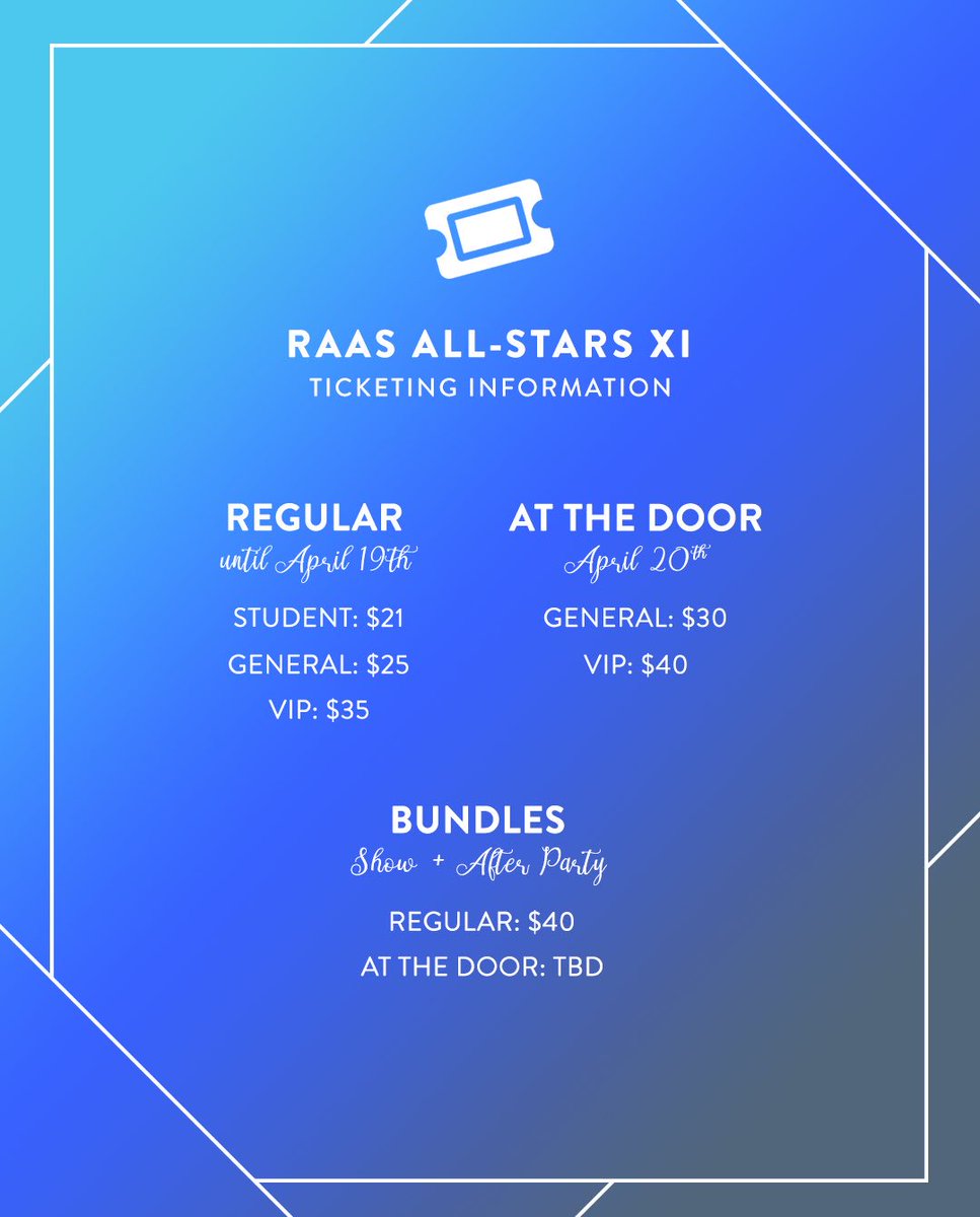 with only a few days left til RAS XI, don’t forget to buy your tickets 🥳 it’s a show you don’t wanna miss!