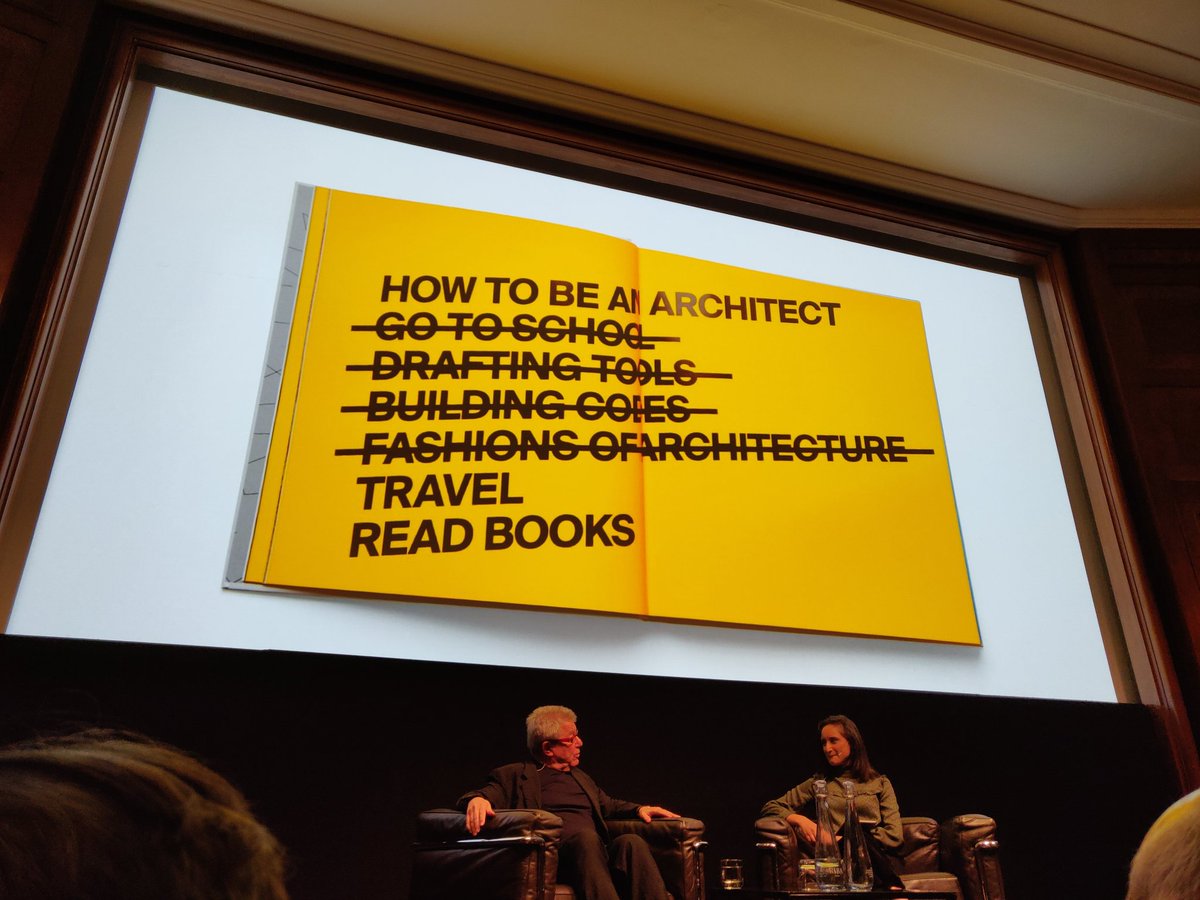 'Architecture is memory'... Libeskind talk tonight at @RIBA 
#RIBAVitrA #architecturalinspiration