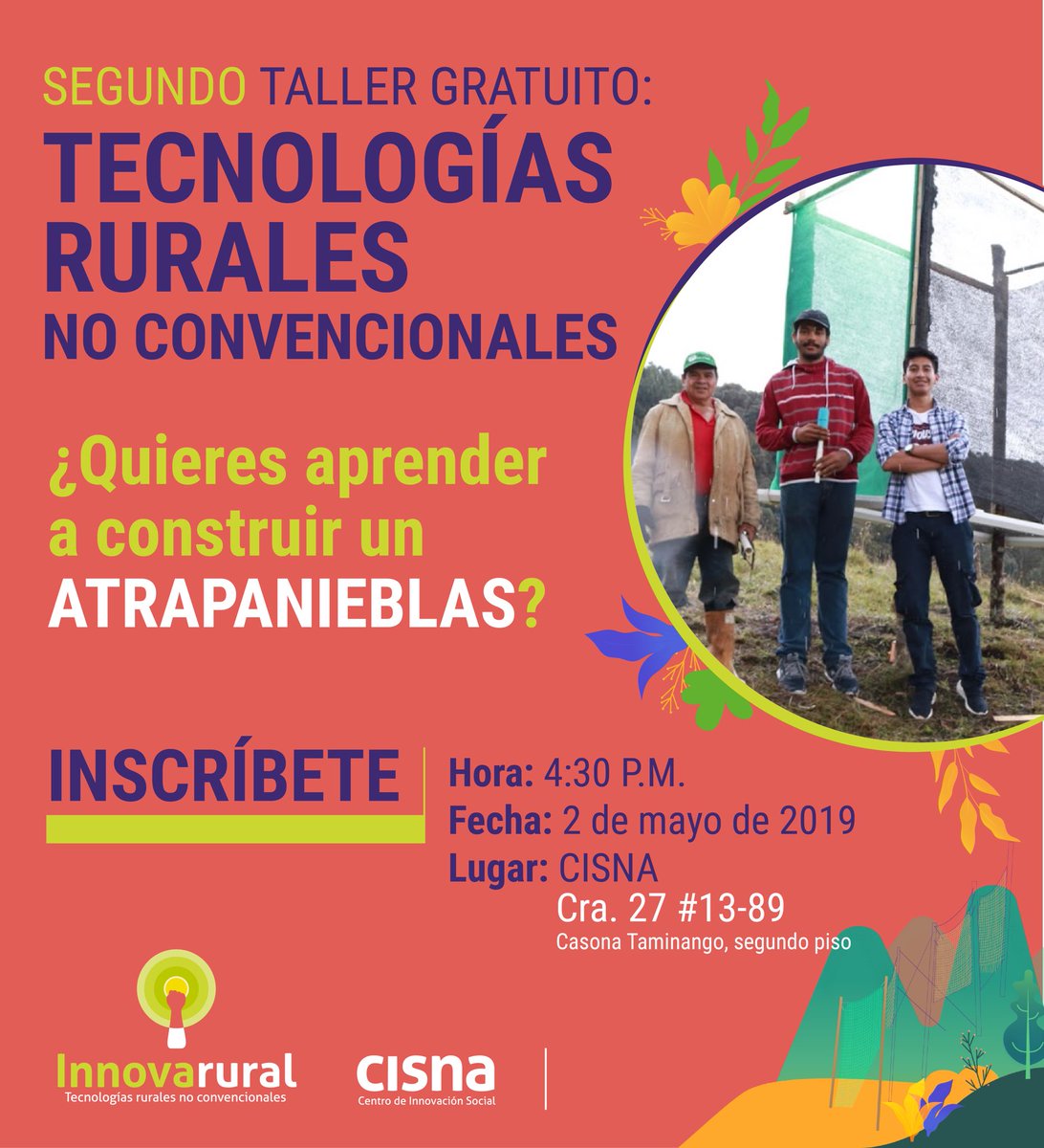 cisna_narino's tweet photo. ¿Quieres aprender a convertir niebla en agua segura?
Inscríbete en el siguiente enlace y aprende a hacerlo 🌨🌨🌨
https://t.co/7fB7umu6Wj https://t.co/KkBZregzDz