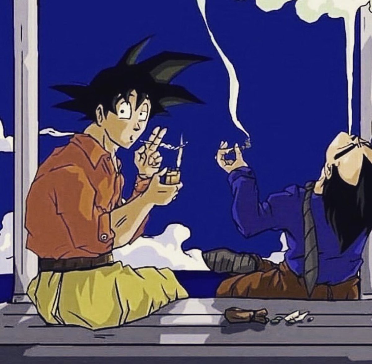 Snow On Twitter Even The Best Smoke On The Herb Dbz Dragonballsuper Goku Vegita Anime Saiyan