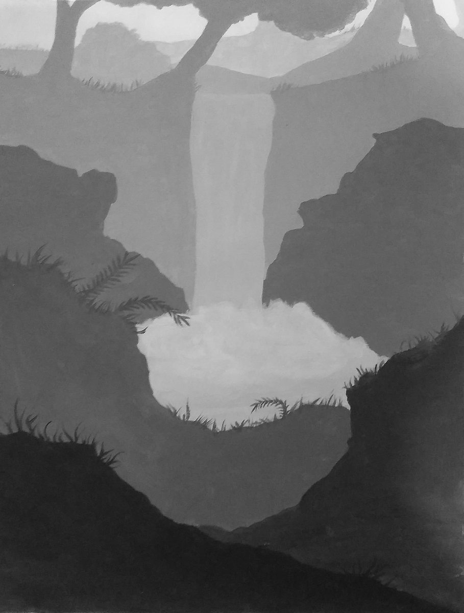 CourtneyL_Perry's tweet photo. Plants or no plants? I havent used actual paint in years, so this was a fun assignment! #grd141 https://t.co/lJDCvN92Hu