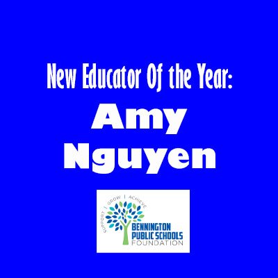 BPSF92's tweet image. [OF THE YEAR AWARDS] Amy Nguyen was surprised this morning by her AP French students to learn she was named the 2019 New Educator of the Year!

This is Nguyen's second year as a French teacher at Bennington High School where she also leads various extra curricular activities.