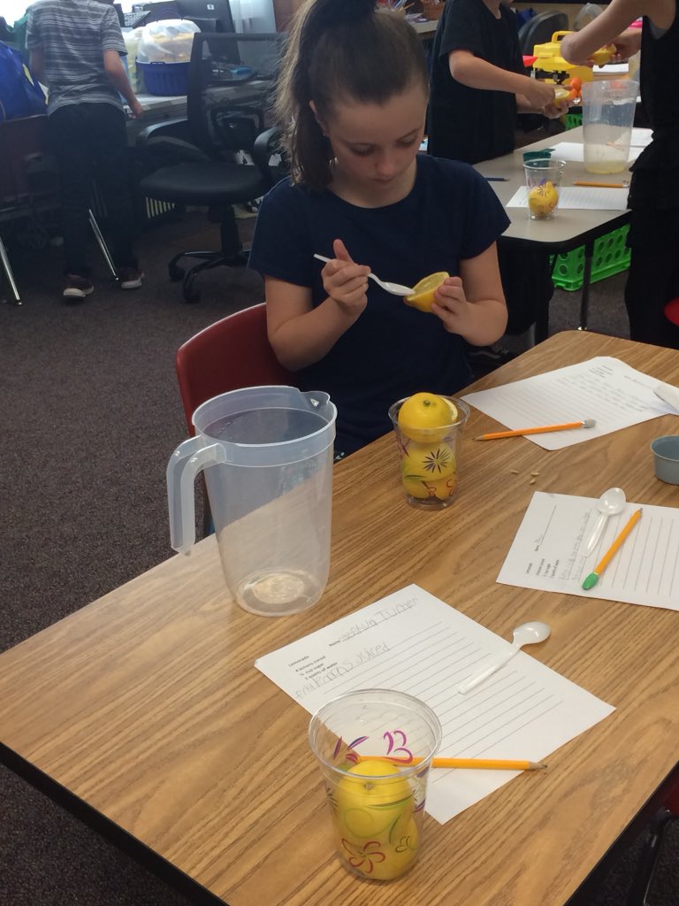 KightAmanda's tweet photo. We are making Butter Cream frosting and lemonade! What better way to incorporate measurement and sequencing? #CurrituckK12 https://t.co/FfvixObvZ6