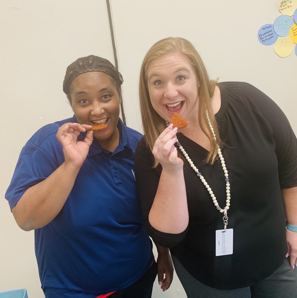 JCPS_cafes's tweet photo. Today @JCPS_cafes is being joined by @TysonFoods at @Selma_Middle to test #fuegolime chicken chips for #schoollunch! Selma Middle is one of only 3 schools in the country trying this product before its release! 

Thank you @TysonFoods for allowing us to be a part! https://t.co/CaMPAMK6Jt
