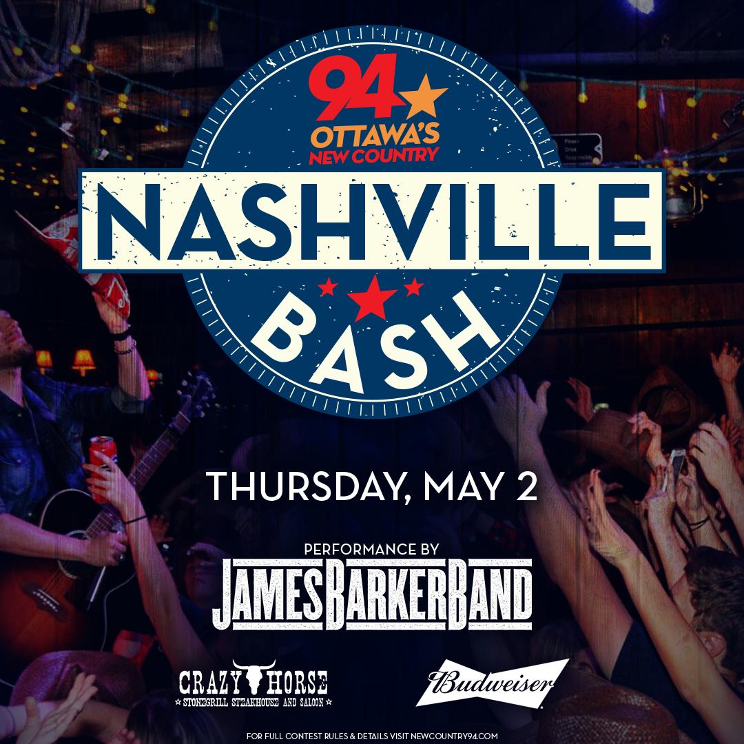 RETWEET + FOLLOW for your chance to win your way into our #NashvilleBash at @barcrazyhorse on May 2nd. You'll qualify for a chance to win 1 of 2 trips for two to #CMAFest in Nashville PLUS you'll get to see <a href="/jamesbarkerband/">James Barker Band</a> LIVE!