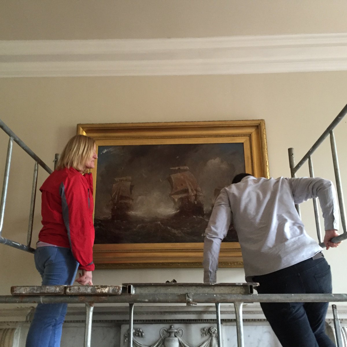 TrentArtGallery's tweet photo. Rewarding day working with @NickHallFineArt decanting a very fine collection of Victorian Oils &amp; Watercolours from the even grander home of our client who has used our consultancy service to bring the collection to Market https://t.co/VnbCz9dpSd