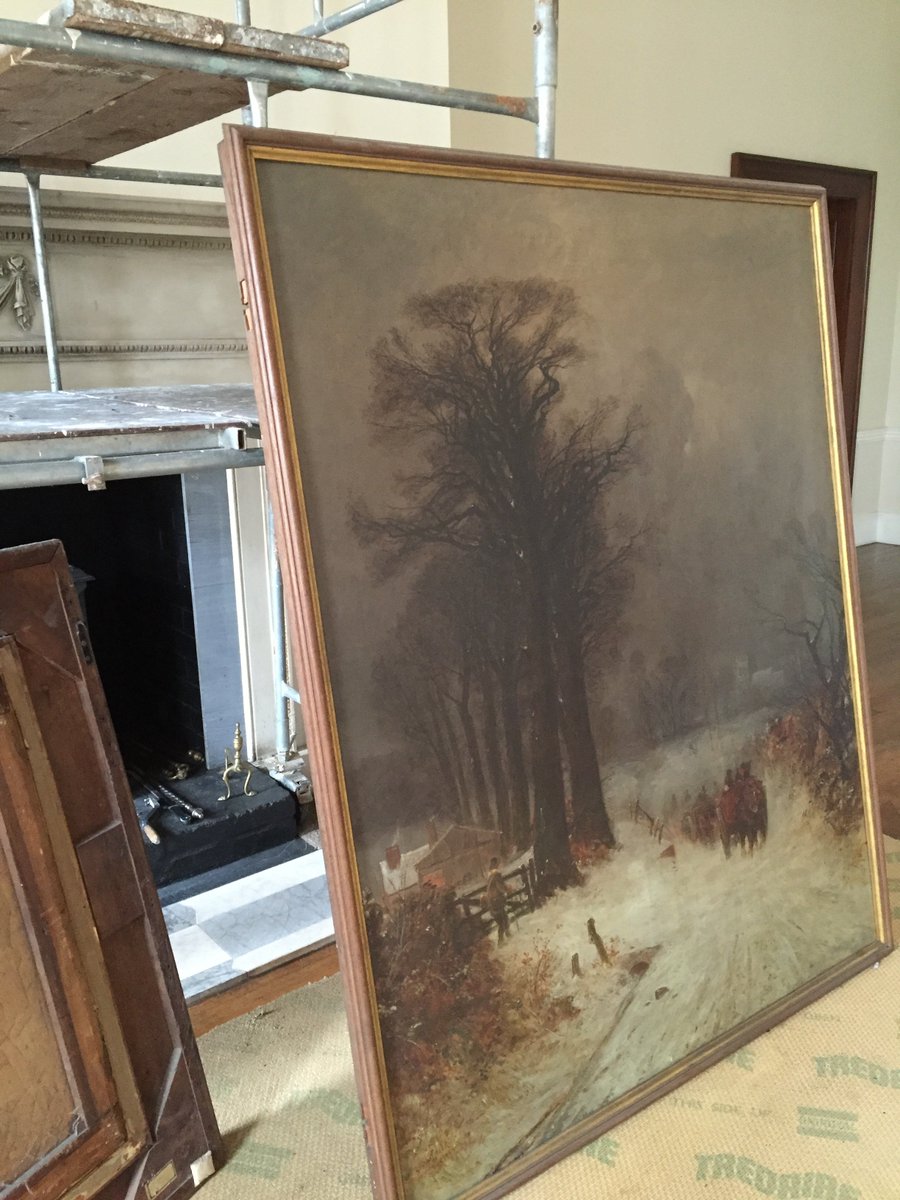 TrentArtGallery's tweet photo. Rewarding day working with @NickHallFineArt decanting a very fine collection of Victorian Oils &amp; Watercolours from the even grander home of our client who has used our consultancy service to bring the collection to Market https://t.co/VnbCz9dpSd