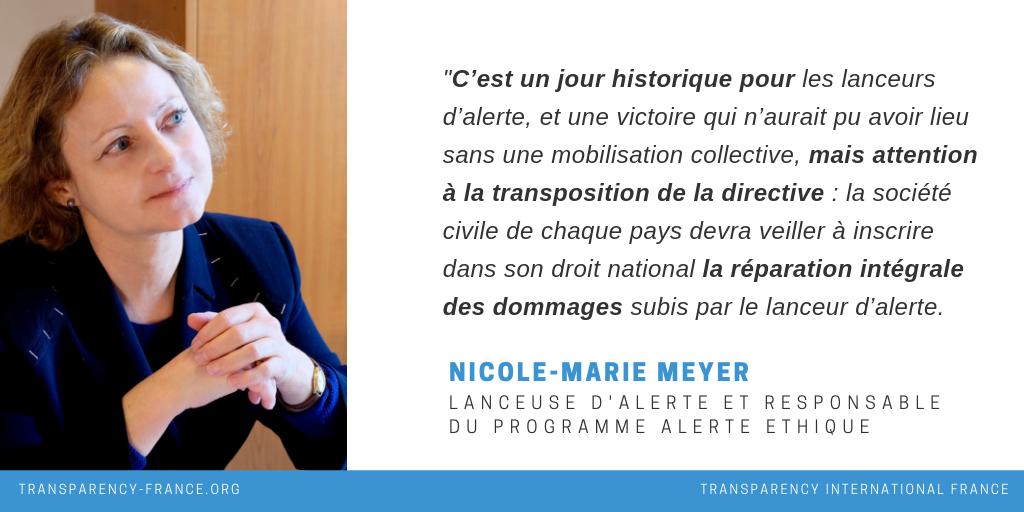 TI_France's tweet photo. 📌@TI_France salue l’adoption de la directive européenne en faveur de la protection des #lanceursdalerte au @Europarl_EN ce mardi 👉 https://t.co/HbB5tOb5Bw https://t.co/lrWPpcDRgA