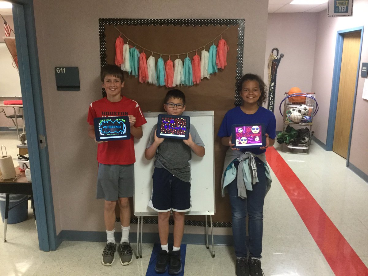 CullenCoach's tweet photo. What’s the best part of the math escape room??? That feeling when hard work pays off! #theyarefree #mathforthewin #mathmadness @LampasasHSE https://t.co/FMixQdvWfw
