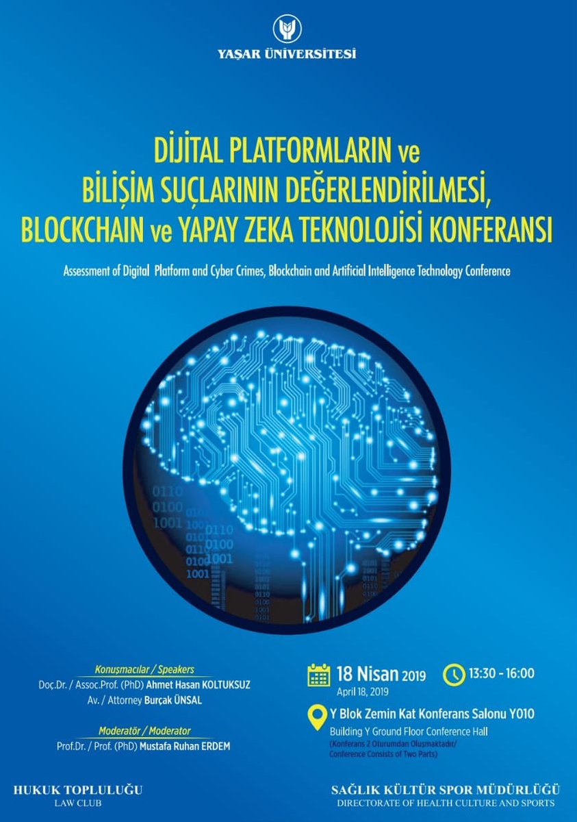 Perşembe günü Av. Burçak Ünsal ve Doç.Dr. Ahmet Hasan Koltuksuz’un katılımıyla gerçekleştireceğimiz etkinliğe herkesi bekliyoruz ☺️
