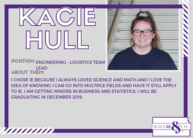 WillieAndCoLLC's tweet photo. Employee Spotlights! Meet a leader of the Engineering Logistics team, Kacie Hull, and a leader of the Engineering Quality and Production team, Kyle Cooney! https://t.co/OHTu9903Ak