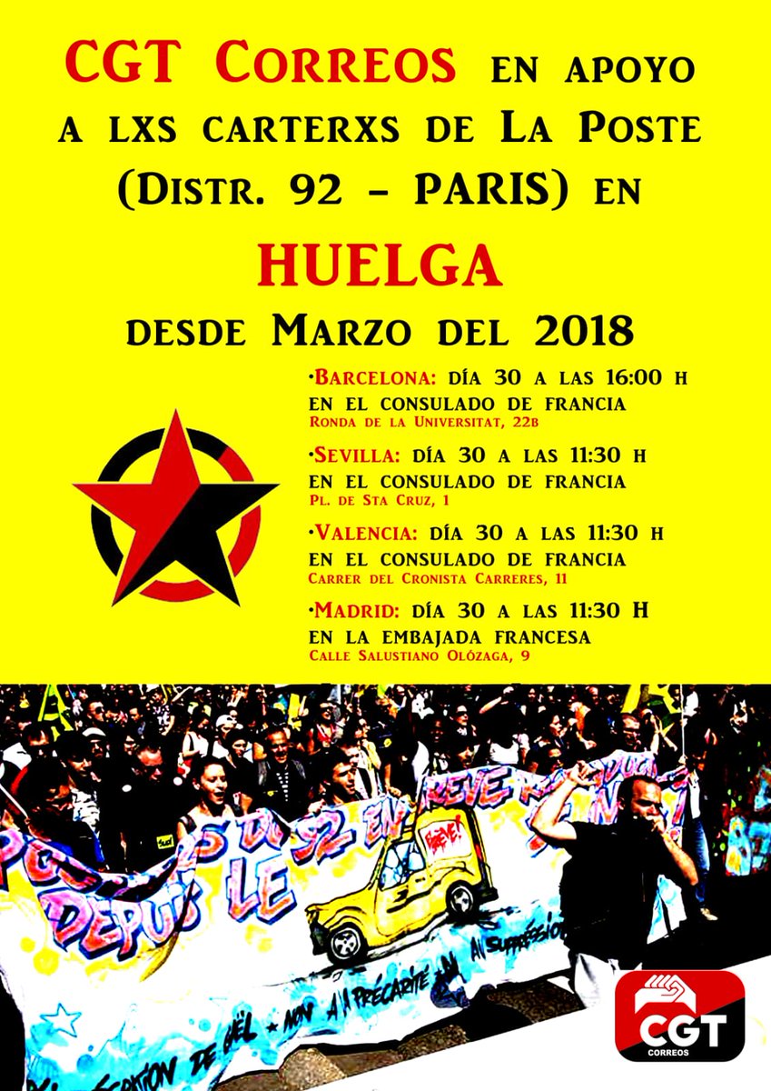 plataforma_pec's tweet photo. Más de 1 AÑO llevan ya lxs compañerxs franceses en huelga!! Todo un ejemplo!! #LaLuchaEsElÚnicoCamino https://t.co/RBWbXPMPtS