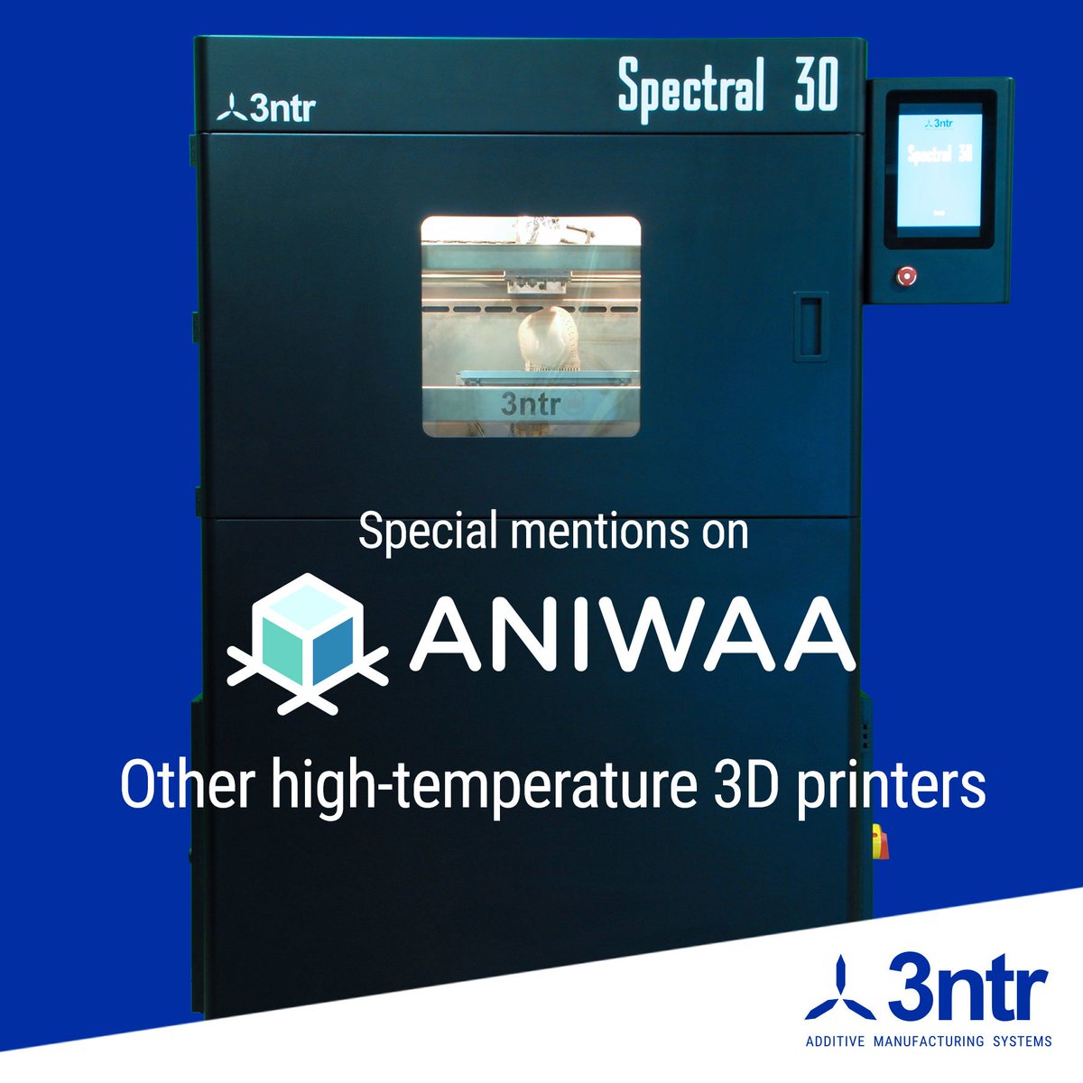 3ntr_Official's tweet photo. According to @Aniwaa3d our #Spectral30 deserve a special mention as high-temperature #3dprinters.
Discover the advantages that 3ntr #technology offers many users, enter 3ntr world!
https://t.co/zN5goYWjqp
_
#3ntr #thefutureisprintable #3dprinting #additivemanufacturing #stampa3d https://t.co/UzRpvLqYyF