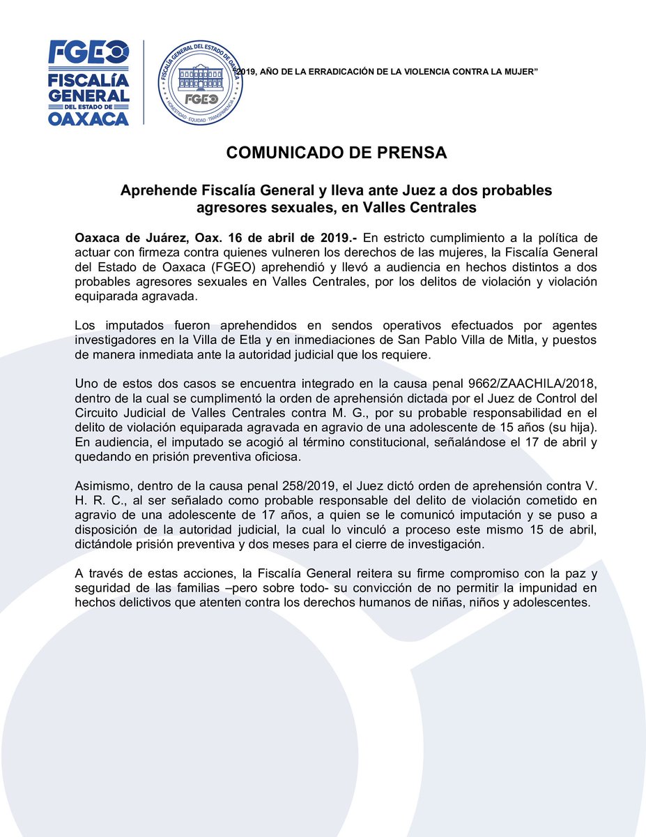 Fiscalía General tweet media