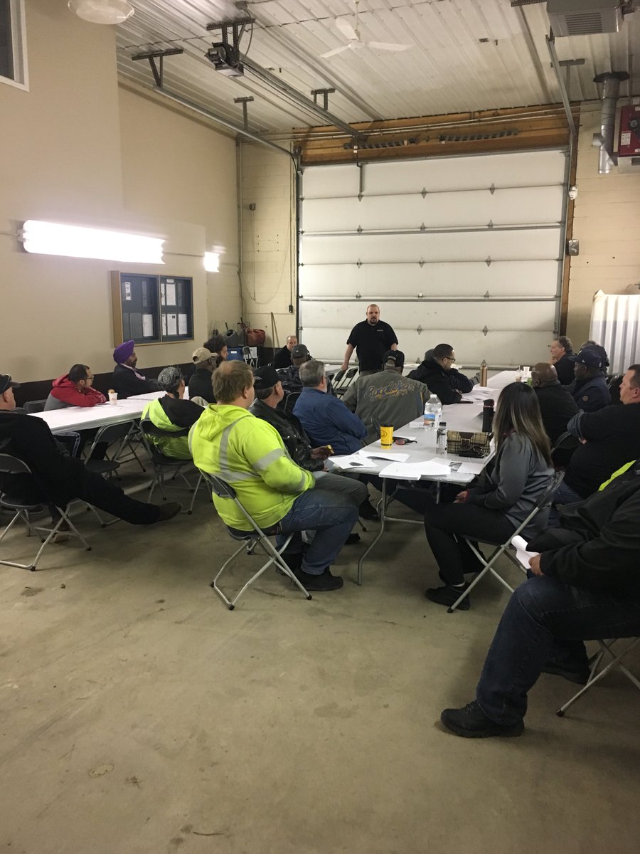 ArrowTransGroup's tweet image. Winner, winner, steak dinner! This Saturday we had our quarterly safety meeting. Our two winners for our safety contest were Darrell and Jeff, both with a 100% score! Our top 50% of drivers dined on delicious steak cooked by Chef David.