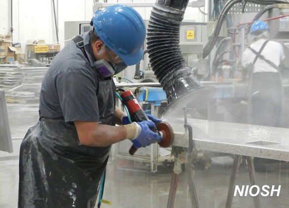 CPWR's tweet photo. Join a free webinar on May 14 at 11 am PT/2 pm ET to hear about protecting countertop fabrication workers from inhaling silica dust. Shop owners and employers can sign up at https://t.co/SczmMaUE7Q. https://t.co/W8GODtUd7d